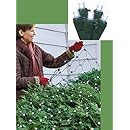 Vickerman 120-Light 4-Feet by 6-Feet LED Cool White Green Wire Wide Angle Net