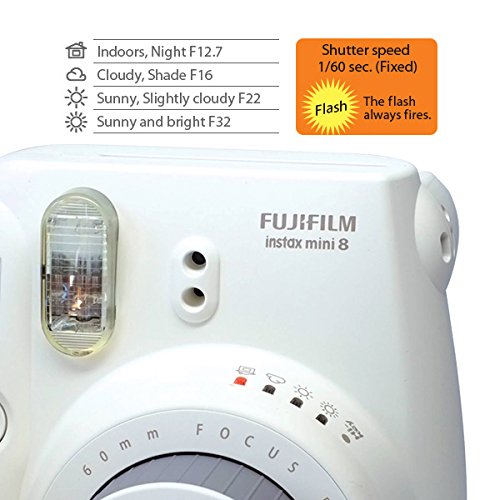 Fujifilm Instax Mini 8 Instant Camera White Bundle Case Film 40 sheets
