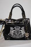 Juicy Couture Black with Rhinestones Scottie Embroidery Daydreamer Handbag