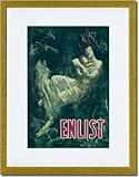 Gold Framed/Matted Print 17x23, Enlist (Sinking Lusitania Victim)
