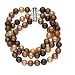 Freshwater Dyed Chocolate Cultured Triple Strand Pearl Bracelet