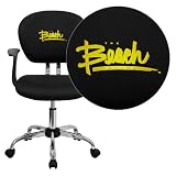 California State University - Long Beach 49ers Embroidered Black Mesh Task Chair with Arms and Chrom