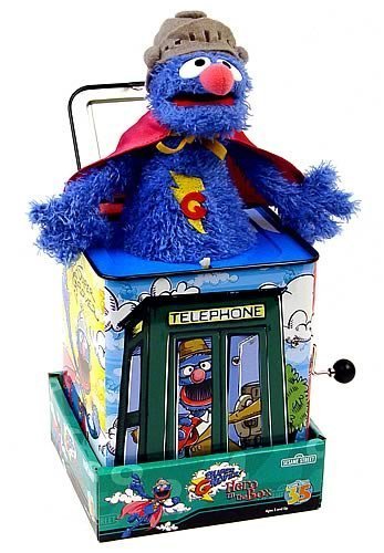 Sesame Street Super Grover Jack-in-the-Box