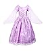ReliBeauty Little Girl's Mesh Sleeve Princess Rapunzel Dress up Costume (6/130 Lavender)