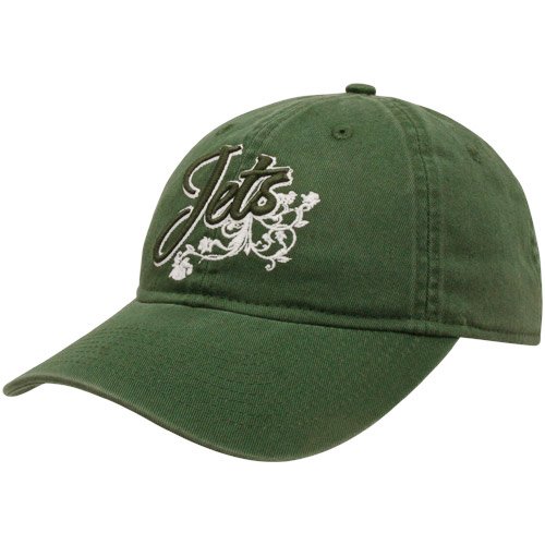 NFL Women's Fan Gear Team Color Slouch Adjustable Hat - EQ58W (New York Jets, One Size Fits All)