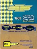 1969 Camaro Chevelle El Camino Chevy II Nova Owners Manual Package Reprint