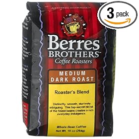 Berres Brothers Coffee Roasters Roaster's Blend Coffee, Whole Bean, 10-Ounce Bags (Pack of 3)