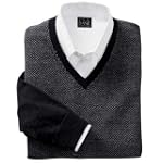 SAVE $95.02 - Signature Merino Wool Patterned V-Neck Sweater $29.98