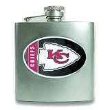 NFL Kansas City Chiefs Stainless Steel Hip Flask 6oz