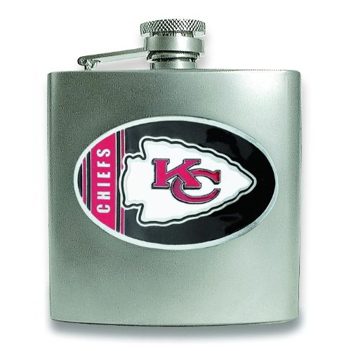 NFL Kansas City Chiefs Stainless Steel Hip Flask 6oz