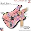 Kearas Flowers on Pink WraptorSkinz Skin fits Rock Band Stratocaster Guitar for Nintendo Wii, XBOX 360, PS2 & PS3 (GUITAR NOT INCLUDED)