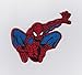 Spider-Man Embroidered Iron-On Patch (flying, shooting spider web)