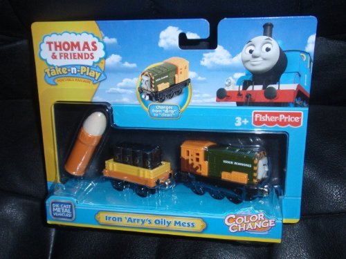 Fisher-Price Thomas & Friends Take-n-Play Color Change Iron 'Arry's Oily Mess