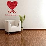Two Hearts That Beat As One Birds Vinyl Wall Decal Sticker Graphic By LKS Trading Post