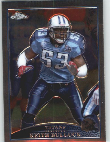 2009 Topps Chrome Football Card # 84 Keith Bulluck Tennessee Titans Mint Condition - Shipped In Protective ScrewDown Display Case!