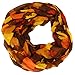 Cute Autumn Leaves Harvest Pumpkin Thanksgiving Wide Loop Infinity Scarf Brown