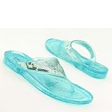Rampabe Glitz Blue Thongs, 6