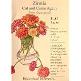 Zinnia Seeds Cut and Come Again 55 Seeds