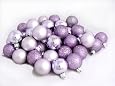 32ct Purple Lavender Shatterproof 4-Finish Christmas Ball Ornaments 3.25" (80mm)