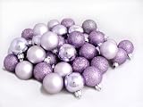 96ct Purple Lavender Shatterproof 4-Finish Christmas Ball Ornaments 1.5" (40mm)