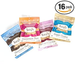 Lucy's Cookies Grab and Go Combo Case, 1.25-Ounce bags (Pack of 16) Lucy's Cookies Grab and Go Combo Case, 1.25-Ounce bags (Pack of 16)