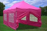 10x20 Pop up 4 Wall Canopy Party Tent Gazebo Set Ez Pink