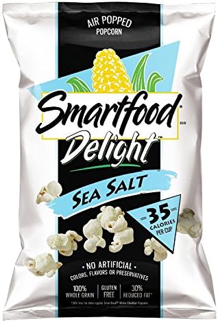 Smartfood Delight Sea Salt Flavor Popcorn, 5.5oz (8 Pack)
