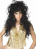 Sexy Halloween Costume Outfit NEW Long Curly Black Wig One Size Fits Most