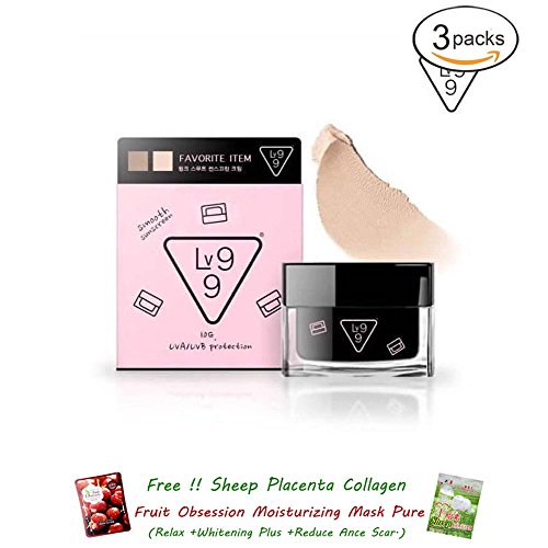 3 Units of Wink Smooth Sunscreen Cream UVA / UVB Spf50 PA +++ Protection 10g. By LV99[Get Free Tomato Facial Mask ]