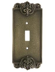 Home Improvement: Art Nouveau Single Toggle Cover Plate In Antique-By-Hand Finish. Switch Plate Covers. - House of Antique Hardware, Inc.