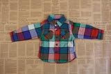 【<strong>F.O.KIDS</strong>】【エフ・オー・キッズ】長袖シャツ（オレンジ・チェック） サイズ95