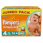Pampers Simply Dry Couches Maxi 7-18...