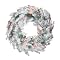 Flocked Alaskan Wreath - White/ Green