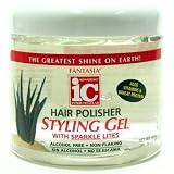 Fantasia High Potency IC Hair Polisher Styling Gel, with Sparkle Lites, 16 oz.