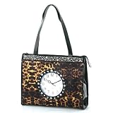Tick Tock Tote Bag Leopard Print