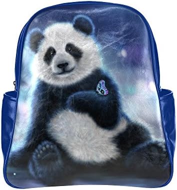 Treety Petty Panda Blue DIY Multi-pocket Backpack Bag