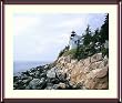 Maine's Bass Head Light Photograph - Beautiful approx. 24"x28" Framed & Matted - 1 7/8" Walnut Toned Wood Frame - Photographic Print by Carol M. Highsmith