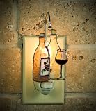 SWITCHABLES - STAINED GLASS NIGHT LIGHT COVER - WINE BOTTLES - SW055