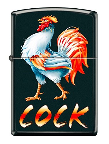 Zippo Lighter - Rooster Cock Black Matte
