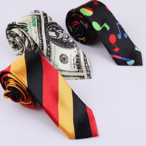 KT2053 Handmade Gift Giving Skinny Ties Discount 3 Package Set (Music Symbol,Stripes,Dollar) Sale For Business- Casual By Dan Smith