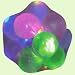 Filled with small transparent balls and a color changing light module. Light transmits through the mini balls inside as you squeeze for 20 seconds and ends automatically.