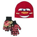 Boys' Cars Hat and Glove - Red 4-16