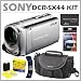 Sony DCRSX44 DCR-SX44 4GB Flash memory Handycam Camcorder with 60x Optical Zoom in Silver + 8GB Accessory Kit