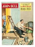 John Bull, People Watching Televisions, DIY Decorating Magazine, UK, 1950 Giclee Poster Print, 18x24