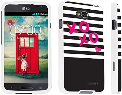 DuroCase ® LG Optimus L70 / LG Optimus Exceed 2 Hard Case White - (XOXO Love)