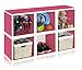 Way Basics Eco Stackable Storage Cube, Cubby Organizer (Tool-Free Assembly and Uniquely Crafted from Sustainable Non Toxic zBoard paperboard), Pink