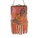 Victorian Pouch Pink Rose Fringe Beaded / Embellished Bag / Purse