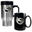 Atlanta Thrashers NHL Stainless Steel Travel Mug & Black Ceramic Mug Set - Primary Logo by Great American Products