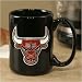 Chicago Bulls Black 15oz. Pewter Logo Ceramic Mug