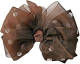 Posies Accessories Big Hair Bow Polka Dots Collection Brown